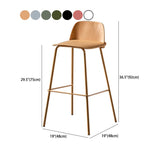 Sgabelli da bar in plastica scandinavo sgabello da barra senza bracciole con 4 zampe di ferro