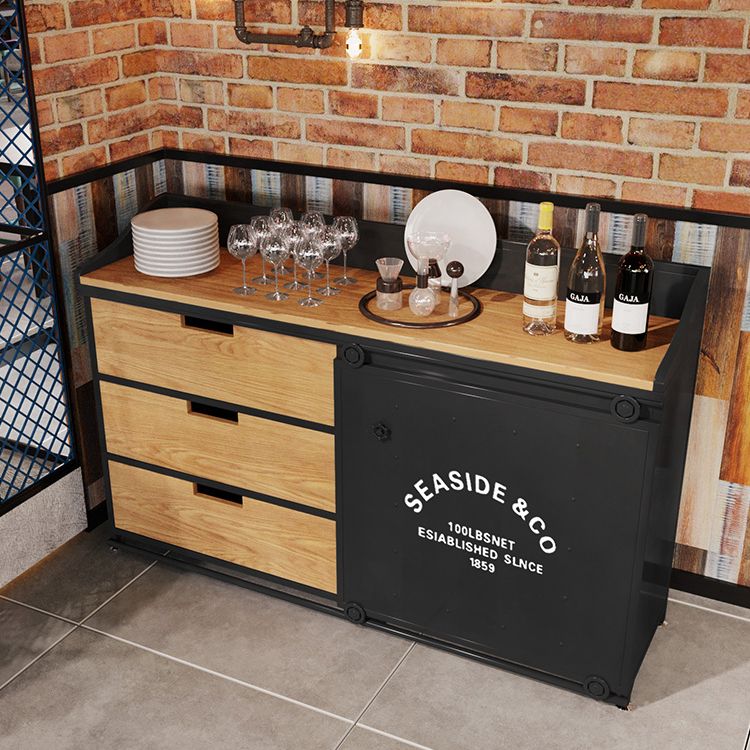 Sideboard in stile moderno Sideboard a 3 cassetti con porta scorrevole per soggiorno