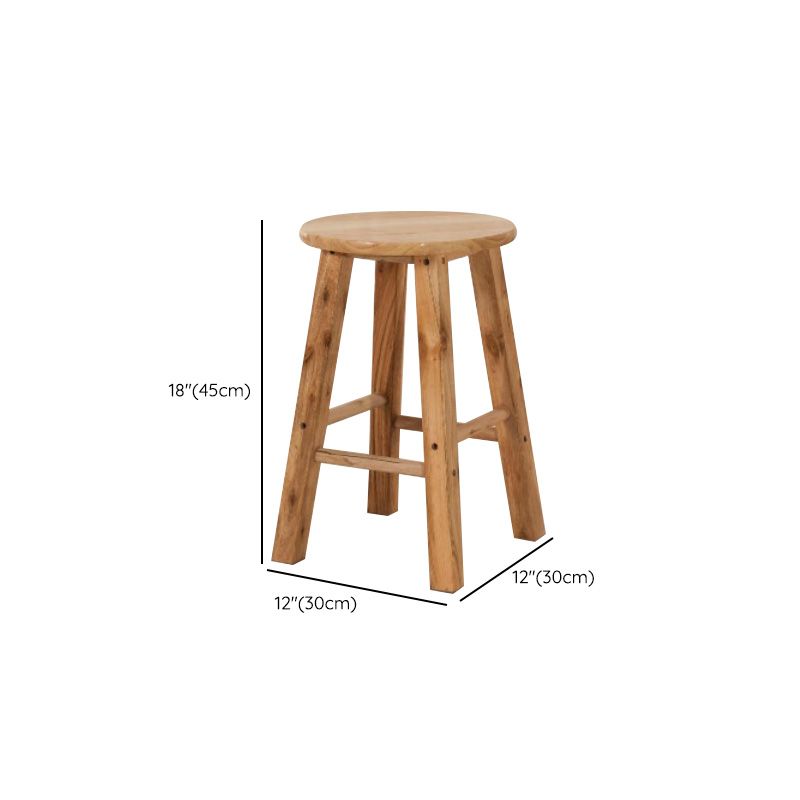 Taburete de bar sin respaldo Taburetes de madera de estilo industrial con altura de mostrador
