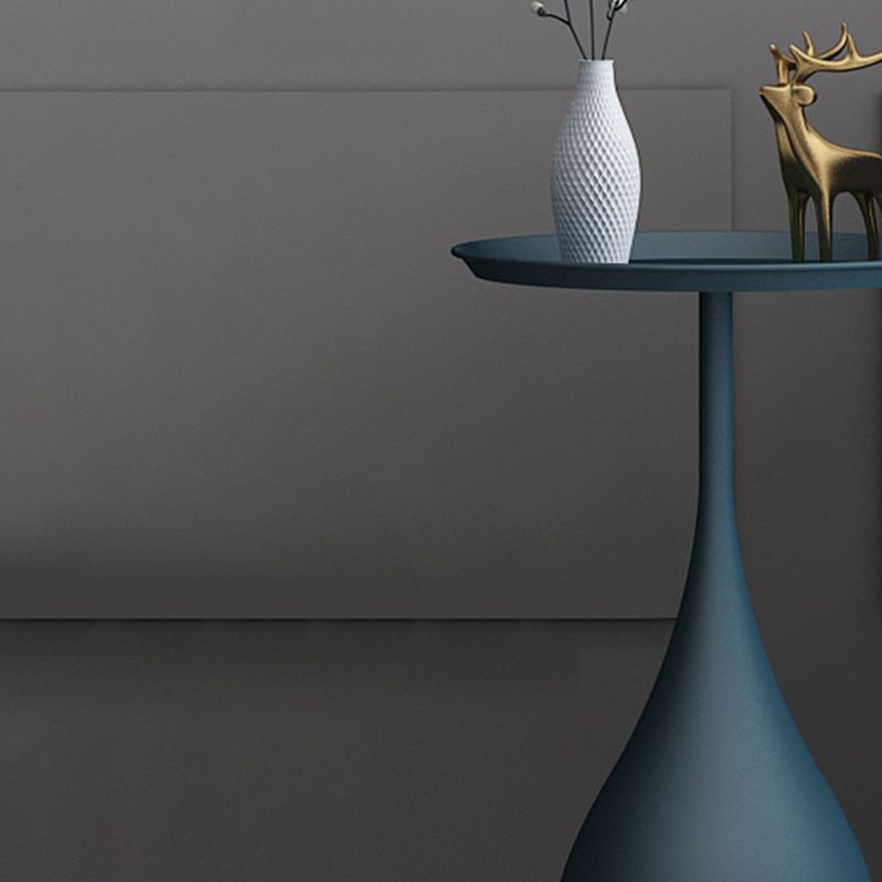 Tavolo da piedistallo alto 21,7 "tavolo da tavolo rotondo in ardesia.