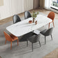 Contemporary Sintered Stone Dining Table Set of 5/7 with Rectangle Table Dining Set with Metal Base Clearhalo 'Dining Room Sets' 'Dining Tables & Seating' 'dining_room_set' 'furn' 'furn_dining_room_set' 'Furniture' 'furniture_dining_room_set' 'Kitchen & Dining Furniture' 'kitchen&dining_furn' 'kitchen' 1200x1200_3bbd7e42-3557-4482-89af-bc468af1106a