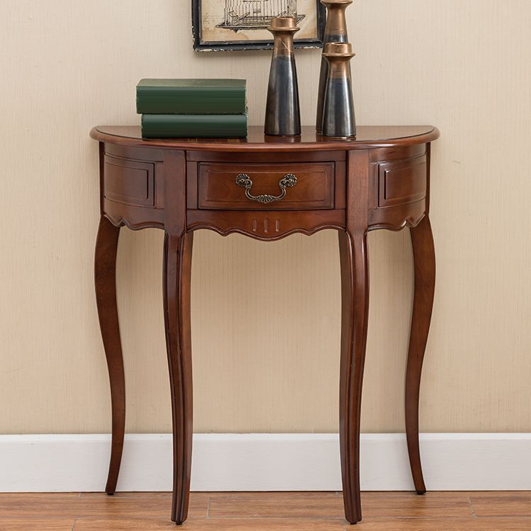 Tavolo di console di legno vittoriano Tavolo di divano console marrone per Hall