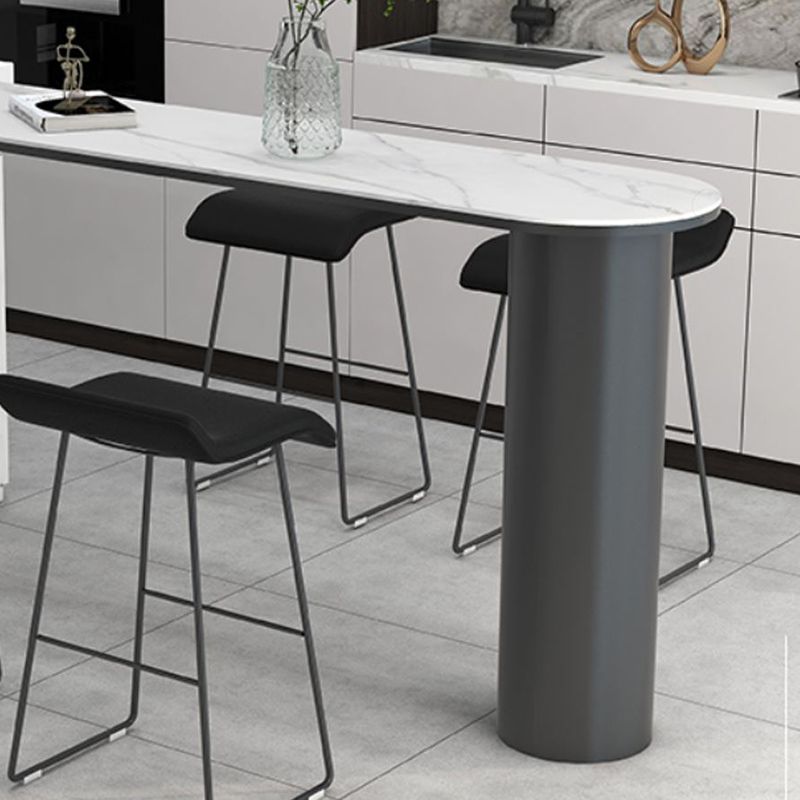Mesa de comedor de barra de piedra de forma libre, mesa de Pub moderna con altura de barra para sala de estar