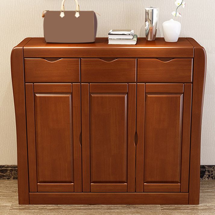 Cabinet d'accent moderne du milieu du siècle avec portes et tiroirs armoire