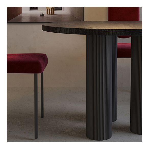 Round Shape Two-Color Dining Table Sintered Stone Table Contemporary with 3 Legs Clearhalo ' dining_table' 'Dining Tables & Seating' 'Dining Tables' 'furn' 'furn_dining_table' 'Furniture' 'furniture_dining_table' 'Kitchen & Dining Furniture' 'kitchen&dining_furn' 'kitchen' 'kitchen_dining_table' 1200x1200_3bc1200b-b881-4db1-98cc-db6b9c13b30a