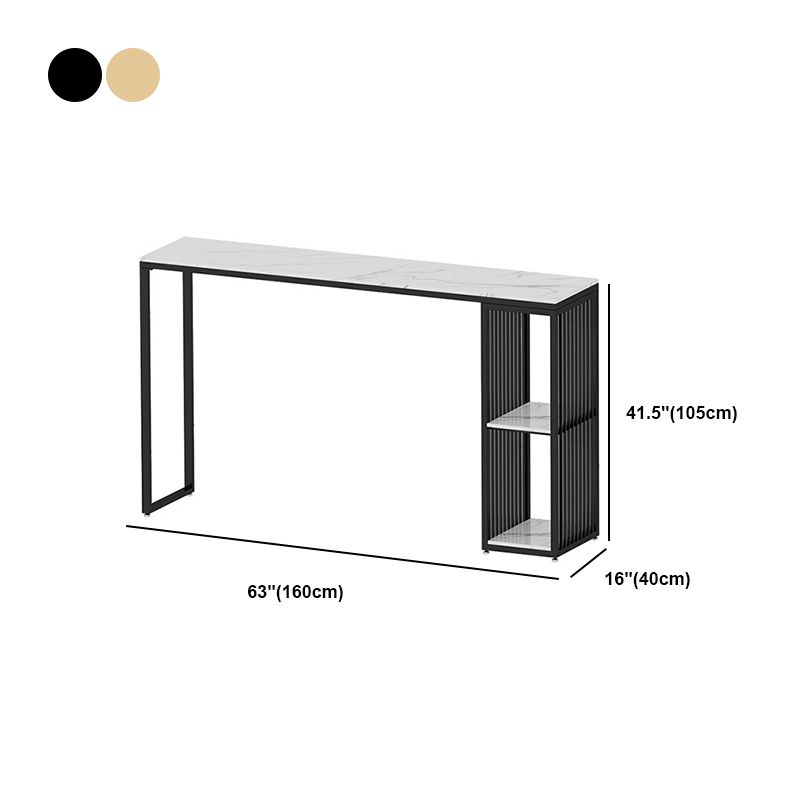 Glam Style Fixed Bar Table 1/2/3 Pieces Faux Marble Rectangle Counter Table Clearhalo 'Bar Furniture' 'furn' 'furn_home_bar_bar_sets' 'Furniture' 'Home Bars & Bar Sets' 'home_bar_bar_sets' 'Kitchen & Dining Furniture' 1200x1200_3bc2964b-90b7-48b4-88b3-df75b0c84676