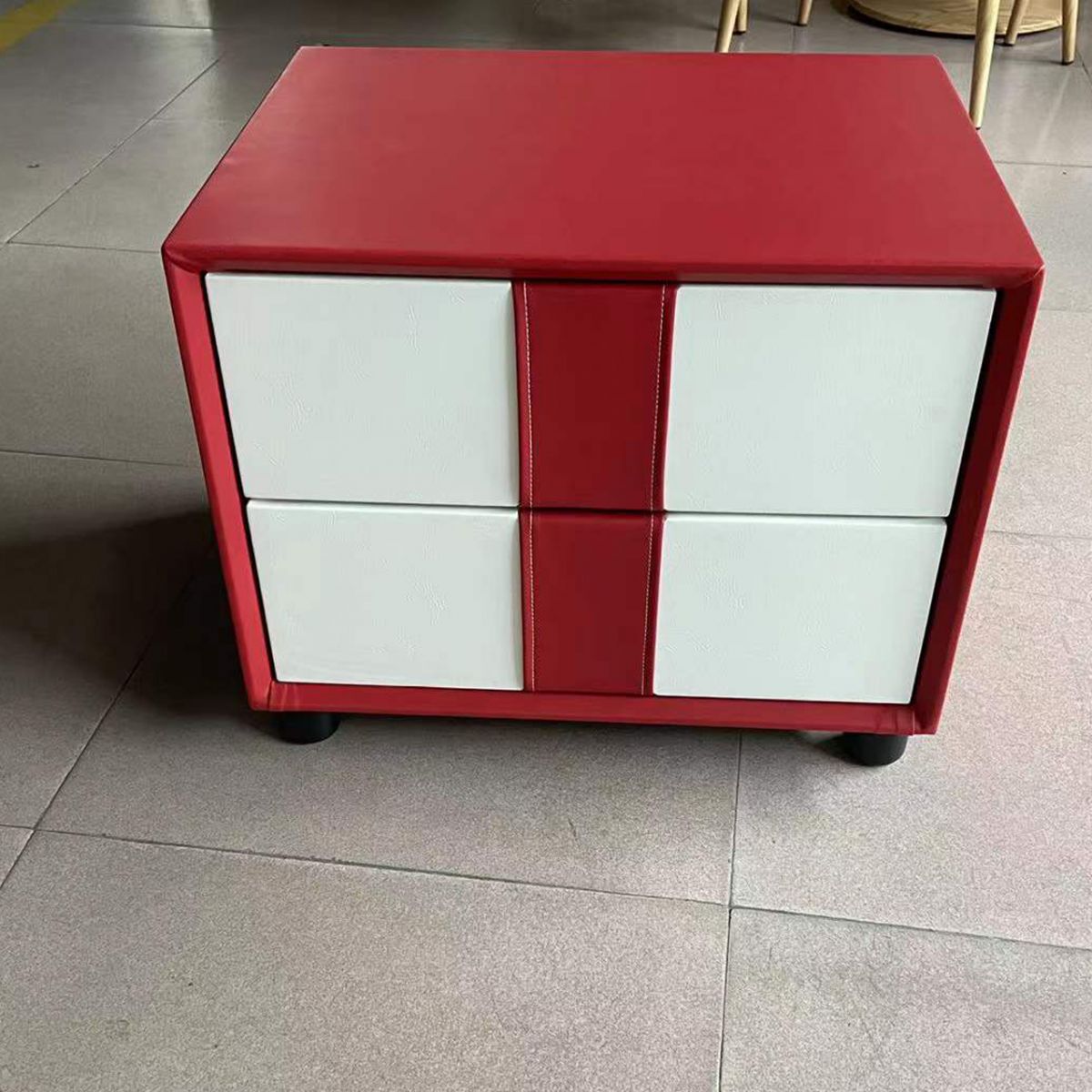 Rectangular Two Drawer Nightstand Contemporary 15.7" H Night Table Clearhalo 'Bedroom Furniture' 'furn' 'furn_night_stand' 'Furniture' 'night_stand' 'Nightstands' 1200x1200_3bc48539-d088-42ba-87a9-fd4e4cf42032