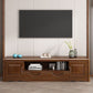Modern Wood TV Media Stand 15" W Open Shelving TV Stand with Drawers Clearhalo 'furn' 'furn_tv_stands_entertainment_centers' 'Furniture' 'Living Room Furniture' 'TV Stands & Entertainment Centers' 'TV Stands & Media Storage Furniture' 'tv_stands_entertainment_centers' 1200x1200_3bc4a315-a8da-45d5-a8c2-3e2cf29505b8