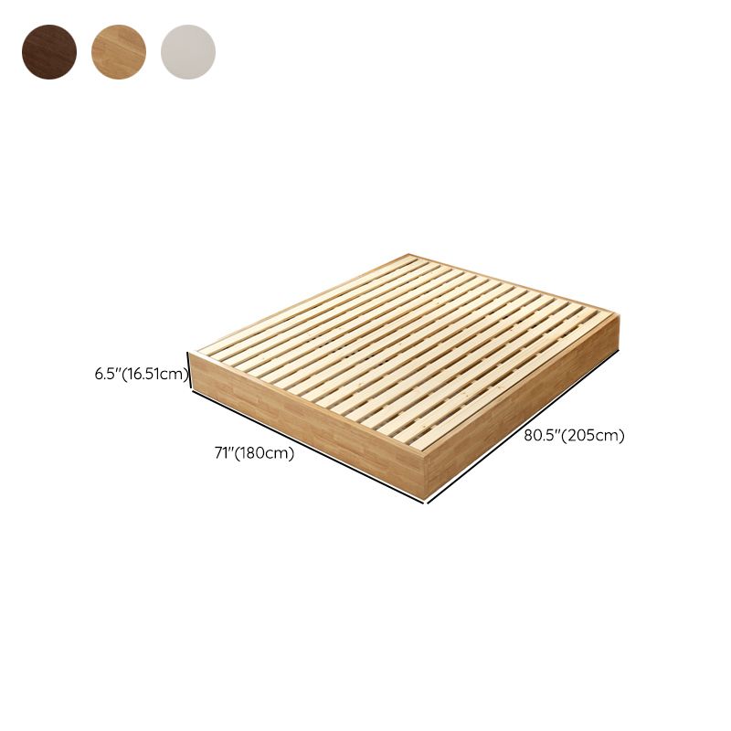 Contemporary Solid Color Wooden Bed Frame 6.29" H Platform Bed Clearhalo 'Bedroom Furniture' 'Beds' 'furn' 'furn_beds' 'Furniture' 1200x1200_3bc50b52-dab8-4575-b3fb-ed8086453f28