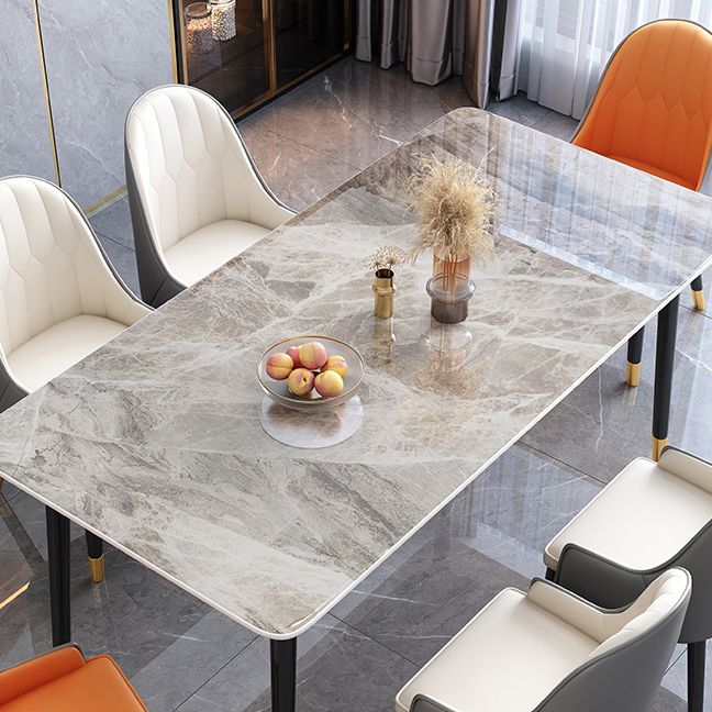 Rectangle Stone Dining Table Luxury Dining Table for Dining Room Clearhalo 'Dining Tables & Seating' 'Dining Tables' 'dining_table' 'furn' 'furn_dining_table' 'Furniture' 'Kitchen & Dining Furniture' 1200x1200_3bc5af22-8fa8-47dd-8e18-c0216fe020ab