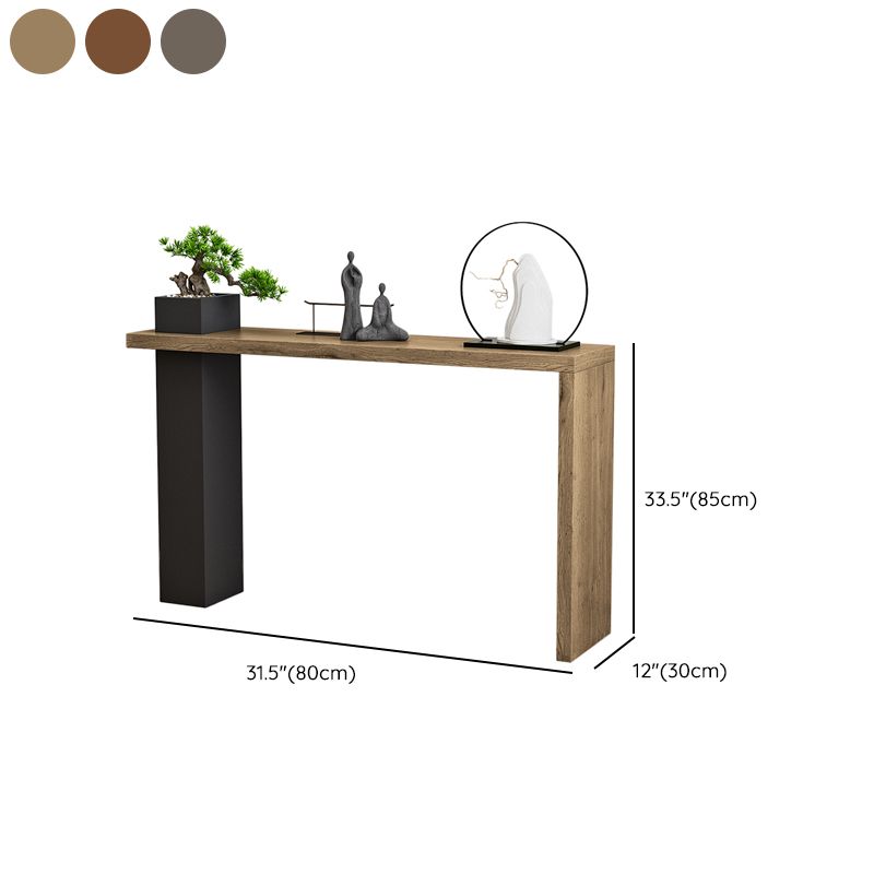 Solid Wood Rectangle Console Table 33.46-inch Tall Accent Table for Hall Clearhalo 'Console Tables' 'console_tables' 'Entry & Mudroom Furniture' 'furn' 'furn_console_tables' 'Furniture' 1200x1200_3bc607ec-b277-4385-a27b-76dbae6f2f0e