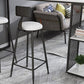 White Counter Table with Rectangle Table Top Double Pedestal Table - 41.3" H Clearhalo 'Bar Furniture' 'Bar Tables' 'bar_tables' 'furn' 'furn_bar_tables' 'Furniture' 'furniture_bar_tables' 'Kitchen & Dining Furniture' 1200x1200_3bc62c32-b140-456d-a9e3-93189dcd4952