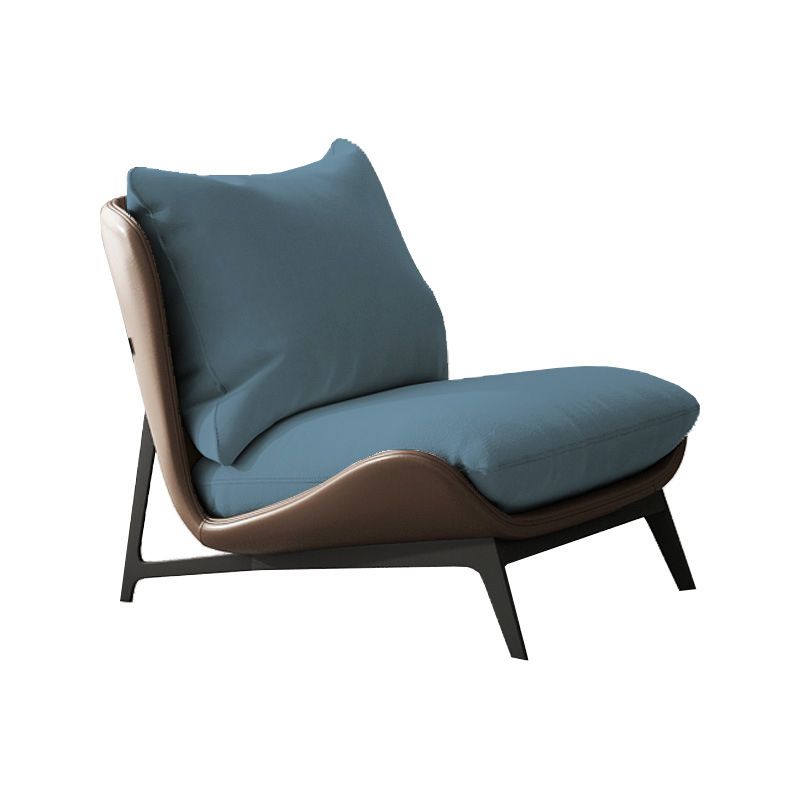 Fixed Back Pillow Lounge Chair Fabric Seat Chair with Black Legs Clearhalo 'Accent Chairs' 'accent_chairs' 'Chairs & Seating' 'furn' 'furn_accent_chairs' 'Furniture' 'Living Room Furniture' 1200x1200_3bc836b3-90e2-445f-aa1a-20beca60de80