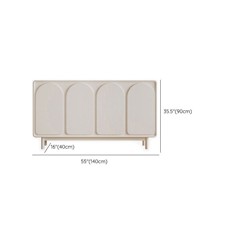 Stile contemporaneo bianco cabinet bidone soggiorno supporto buffet, 35,4 "h