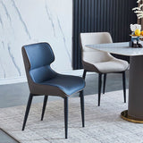 Faux Leather Dining Chair Industrial Style Wingback Arm Dining Chairs