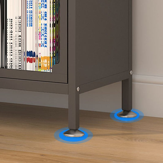 Industrial Style Metal Bookshelf Closed Back Shelf Bookcase with Doors Clearhalo 'Bookcases' 'furn' 'furn_bookcases' 'Furniture' 'furniture_bookcases' 'Office Furniture' 1200x1200_3bca862e-41c8-4dda-8fd8-7ef6afec399f