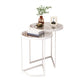 Minimalistic Coffee Table Round Glass Top Cocktail Table with Storage Clearhalo 'Coffee & Accent Tables' 'Coffee Tables' 'coffee_tables' 'furn' 'furn_coffee_tables' 'Furniture' 'Living Room Furniture' 1200x1200_3bcc330e-b4fb-459b-8aeb-f8263888cdcd