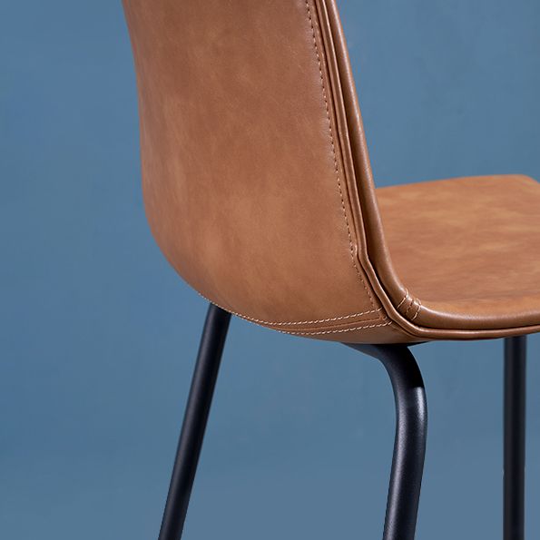 Contemporary Style Bar-stool Leather Counter Bar Stool for Kitchen Bar with Metal Legs Clearhalo 'Bar Furniture' 'Bar Stools' 'bar_stools' 'furn' 'furn_bar_stools' 'Furniture' 'furniture_bar_stools' 'Kitchen & Dining Furniture' 1200x1200_3bcc5055-cdb5-45bf-a549-8d2d3a4604f1