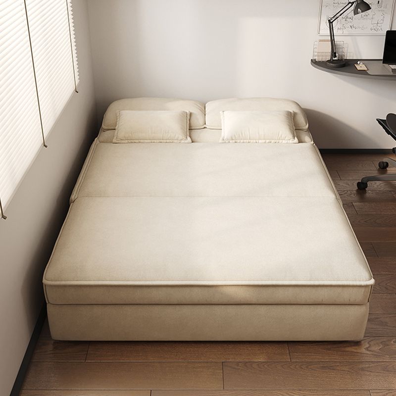 32 "幅のスカンジナビアの布団ソファベッドレザーホワイト布団スリーパーソファストロージなし