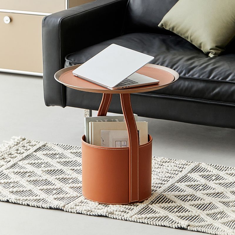 Tavolo da divano rotondo del vassoio rotondo da 19,68 "tavolo da divano di divano di divani laterale