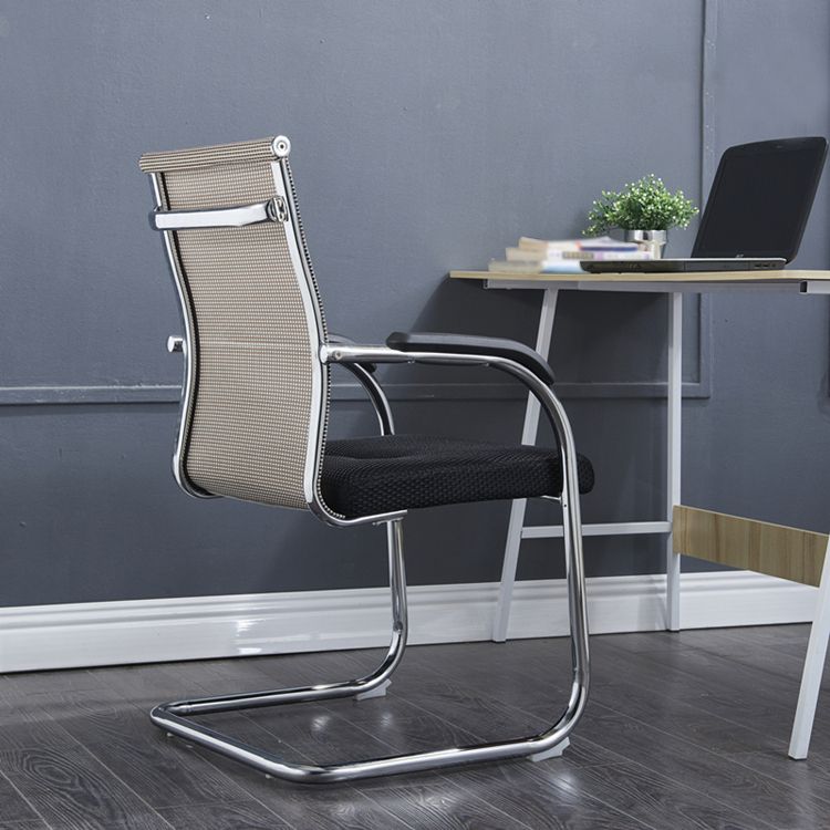 Modern Style Microfiber Office Chair Chrome Metal Base Desk Chair Clearhalo 'furn' 'furn_office_chair' 'Furniture' 'Office Chairs' 'Office Furniture' 'office_chair' 1200x1200_3bd0c94a-79d5-4a97-902f-fe74fa3f3b26