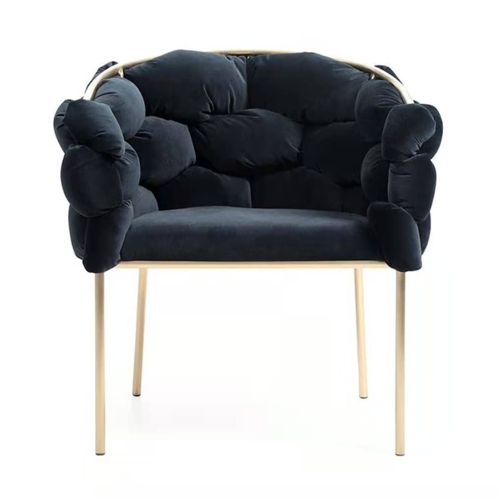 Glam Metal Dining Room Chair Velvet Dining Side Chair for Home Use Clearhalo 'Dining Chairs' 'Dining Tables & Seating' 'dining_chair' 'furn' 'furn_dining_chair' 'Furniture' 'Kitchen & Dining Furniture' 1200x1200_3bd13c11-ad73-4aec-bbec-a2b28d3ad096