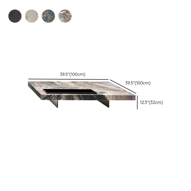 No Distressing Coffee Table Pedestal Marble Square Cocktail Table Clearhalo 'Coffee & Accent Tables' 'Coffee Tables' 'coffee_tables' 'furn' 'furn_coffee_tables' 'Furniture' 'Living Room Furniture' 1200x1200_3bd3033a-f840-433f-96db-2d8bb80cd09a