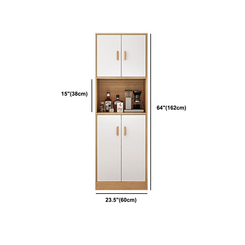 Barra in legno massiccio di rettangolo contemporaneo tira forti e armadi di accento
