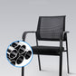 Contemporary No Wheels Chair Microfiber Conference Mid-Back Desk Chair
