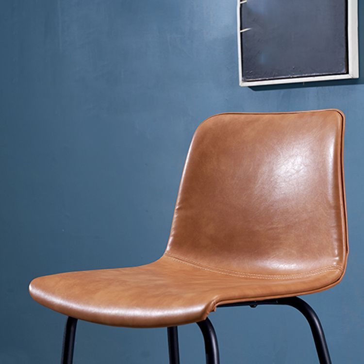 Contemporary Style Bar-stool Leather Counter Bar Stool for Kitchen Bar with Metal Legs Clearhalo 'Bar Furniture' 'Bar Stools' 'bar_stools' 'furn' 'furn_bar_stools' 'Furniture' 'furniture_bar_stools' 'Kitchen & Dining Furniture' 1200x1200_3bd70c67-98d1-4182-95a5-c722b1c92b81