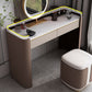 With Drawer Modern Lighted Mirror Bedroom Brown Dressing Table Clearhalo 'Bedroom Furniture' 'furn' 'furn_makeup_vanities' 'Furniture' 'Makeup Vanities' 'makeup_vanities' 1200x1200_3bd77c0f-53b6-4ff4-a6b1-069a3b67ffe8
