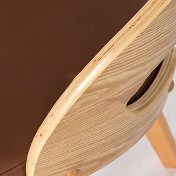 Wood Modern Dining Arm Chair with Color Cushion Open Back Dining Side Chair for Home Clearhalo ' kitchen&dining_furn' 'Dining Chairs' 'Dining Tables & Seating' 'dining_chair' 'furn' 'furn_dining_chair' 'Furniture' 'furniture_dining_chair' 'Kitchen & Dining Furniture' 'kitchen' 1200x1200_3bd85c8e-46d7-4194-ba50-8a535fbadf86