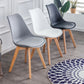 Nordic Glam Style Leather Dining Chair Armless Chair with Wooden Legs for Kitchen Clearhalo ' kitchen&dining_furn' 'Dining Chairs' 'Dining Tables & Seating' 'dining_chair' 'Furniture' 'furniture_dining_chair' 'Kitchen & Dining Furniture' 'kitchen' 1200x1200_3bd85d1a-f2d5-48b1-a31f-5c4b8274ebb8
