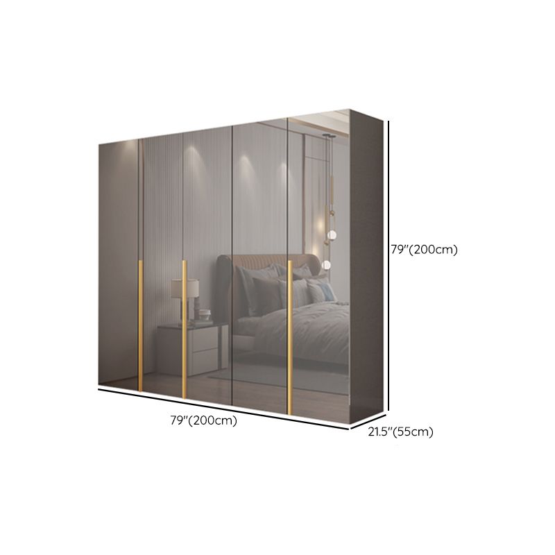 Engineered Wood Wardrobe Closet with Shelves Modern Wardrobe Cabinet for Home Clearhalo 'Armoires & Wardrobes' 'armoires_wardrobes' 'Bedroom Furniture' 'furn' 'furn_armoires_wardrobes' 'Furniture' 1200x1200_3bdb4742-2f34-4b04-81cb-890b1e9cc042