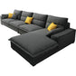 71" W Sectional Sofa L-Shape Stationary Linen Sectional Sofa