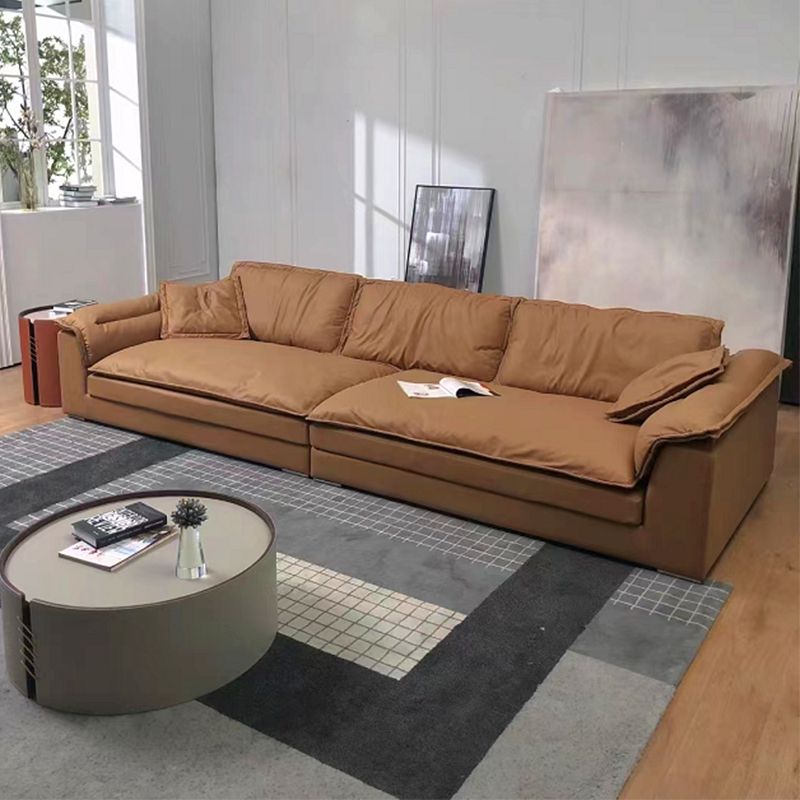Faux Leather Modern Cushions Sofa 30.7" H Pillow Top Arm Sofa & Chaise Clearhalo 'furn' 'furn_sectionals' 'Furniture' 'furniture_sectionals' 'Living Room Furniture' 'Sectionals' 1200x1200_3bdf6e2f-350b-4daa-ac88-8c8750697636