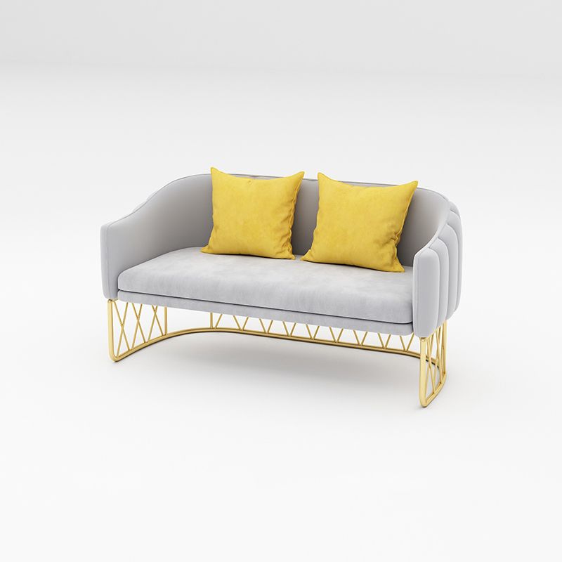 Sofá de brazo inclinado de sofá estándar de terciopelo para sala de estar, apartamento