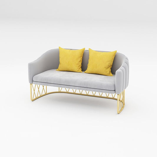 Divano standard contemporaneo in velluto divano a braccio inclinata per soggiorno, appartamento