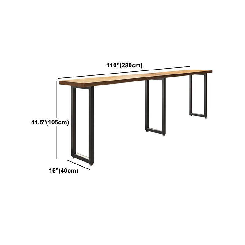 Set da pub moderno per interni, tavolo da bar e sgabelli da 1/7 pezzi con piano in legno massello