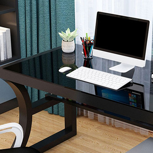 Bureau de bureau en verre moderne 29,53 "de haut 1 bureau de bureau d'étagère