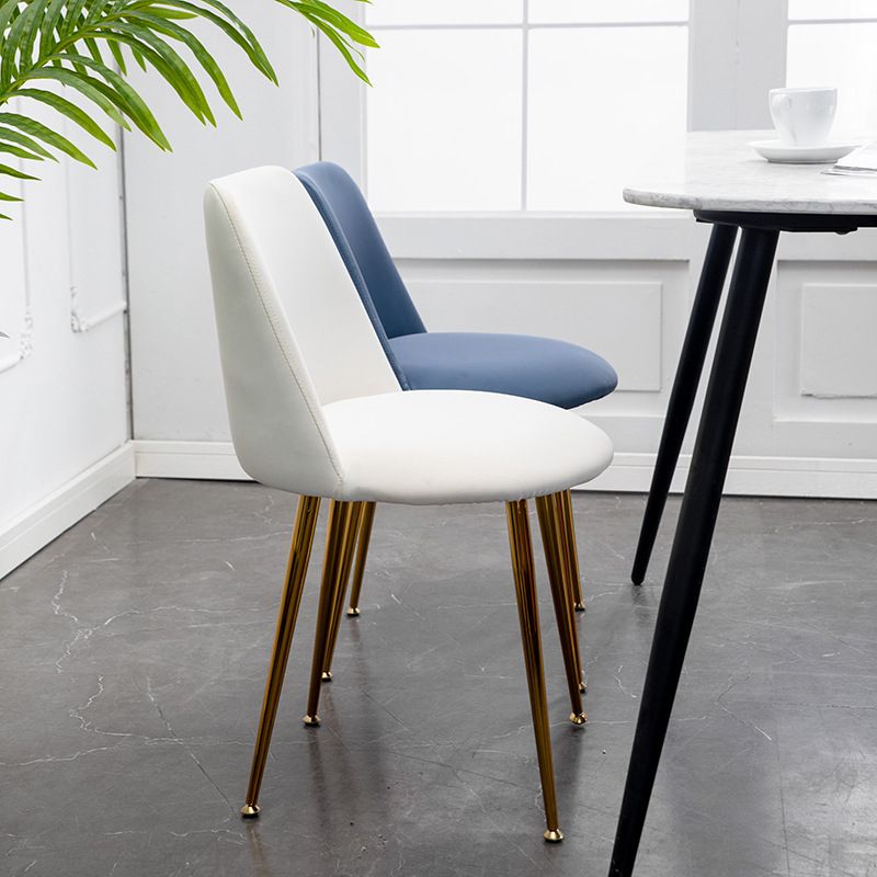 Scandinavian Glam Style Metal Solid Back Side Chair Colorful Chair Sets Clearhalo ' kitchen&dining_furn' 'Dining Chairs' 'Dining Tables & Seating' 'dining_chair' 'furn' 'furn_dining_chair' 'Furniture' 'furniture_dining_chair' 'Kitchen & Dining Furniture' 'kitchen' 1200x1200_3be1080e-ab34-4d9a-8ed6-0d54c917cd3f