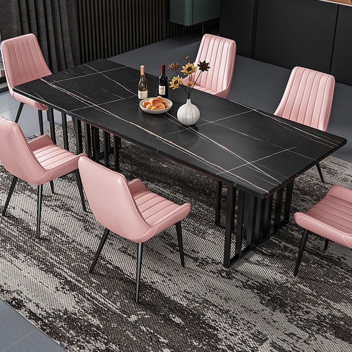 Metal Traditional Luxury Rectangle Table Sintered Stone Indoor Table for Kitchen and Dining Room Clearhalo ' dining_table' 'Dining Tables & Seating' 'Dining Tables' 'furn' 'furn_dining_table' 'Furniture' 'furniture_dining_table' 'Kitchen & Dining Furniture' 'kitchen&dining_furn' 'kitchen' 'kitchen_dining_table' 1200x1200_3be11f88-b7c2-4f05-9c6f-49db57dd3fbc