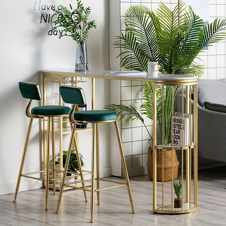 1/2/3 pièces de table de bar en marbre set glamour mate finition tabouret de bar et table de table