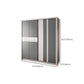 Grey Sliding Wardrobe Cabinet Contemporary Wardrobe Armoire for Bedroom Clearhalo 'Armoires & Wardrobes' 'armoires_wardrobes' 'Bedroom Furniture' 'furn' 'furn_armoires_wardrobes' 'Furniture' 1200x1200_3be2307d-4ebb-4c4c-8646-90997d479a09