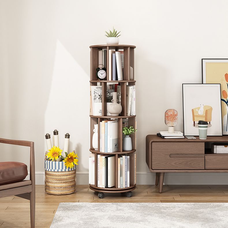 Scandinavian Style Bookshelf with Casters Bookcase for Home Office Study Room Clearhalo 'Bookcases' 'Furniture' 'furniture_bookcases' 'kitchen' 'kitchen_bookcases' 'Living Room Furniture' 'Office Furniture' 1200x1200_3be3a148-04c2-4507-af49-1fcff5522723