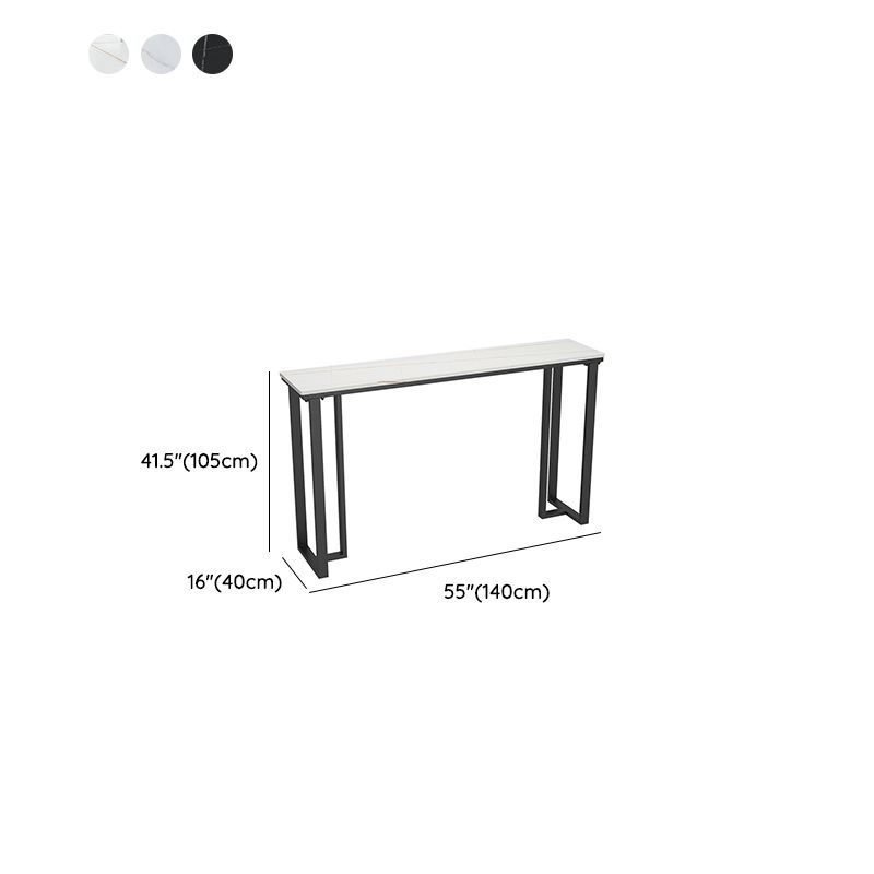 Industrial Bar Height Table Stone Top Bistro Table with Black Base Clearhalo 'Bar Furniture' 'Bar Tables' 'bar_tables' 'furn' 'furn_bar_tables' 'Furniture' 'Kitchen & Dining Furniture' 1200x1200_3be5419e-e2f9-4e12-86b6-440d50604a8d
