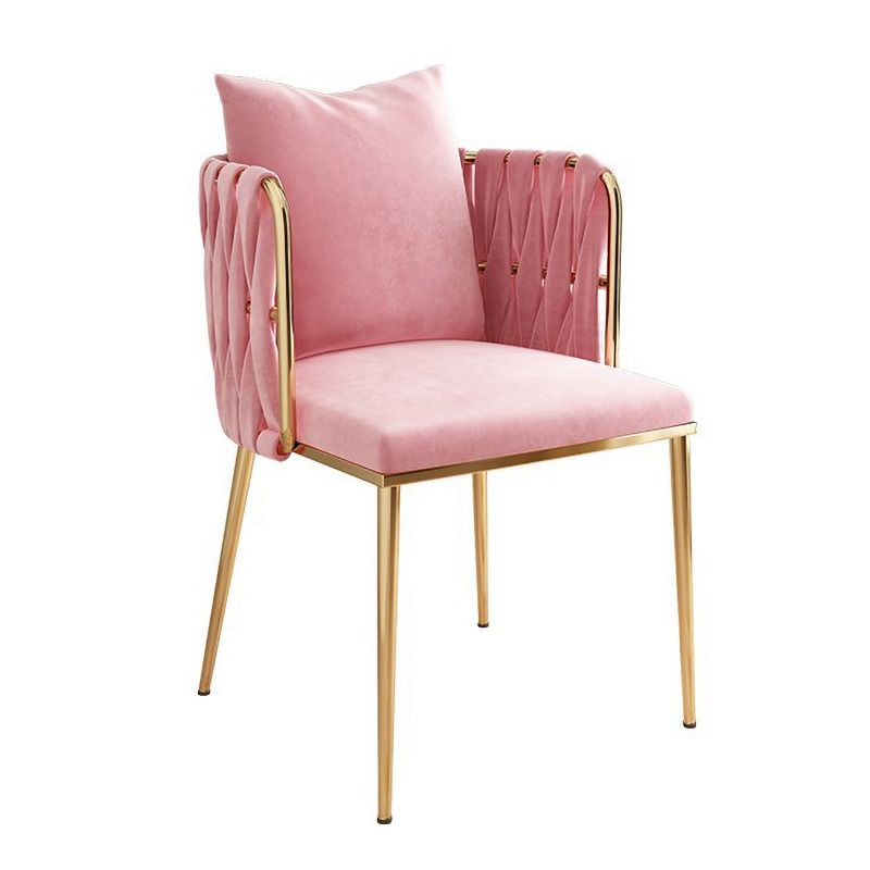 Contemporary Metal Dining Room Chairs Velvet Armless Dining Chairs for Home Use Clearhalo ' kitchen&dining_furn' 'Dining Chairs' 'Dining Tables & Seating' 'dining_chair' 'furn' 'furn_dining_chair' 'Furniture' 'furniture_dining_chair' 'Kitchen & Dining Furniture' 'kitchen' 1200x1200_3be59ead-4e79-40f8-ac74-af6c69ed664c