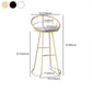 Contemporary Round Bar and Counter Stool Metal Stool with Sled Base Clearhalo 'Bar Furniture' 'Bar Stools' 'bar_stools' 'furn' 'furn_bar_stools' 'Furniture' 'furniture_bar_stools' 'Kitchen & Dining Furniture' 1200x1200_3be5cefd-317e-4c69-a3c0-50cdc7f2e409