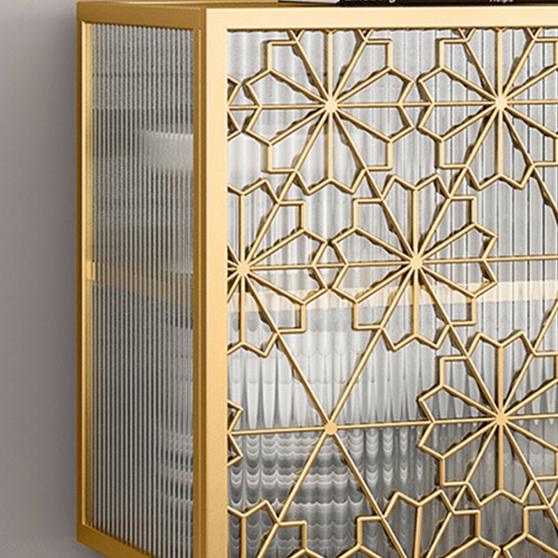 Portes de verre buffet en métal glamour 2 portes buffet du buffet du buffet