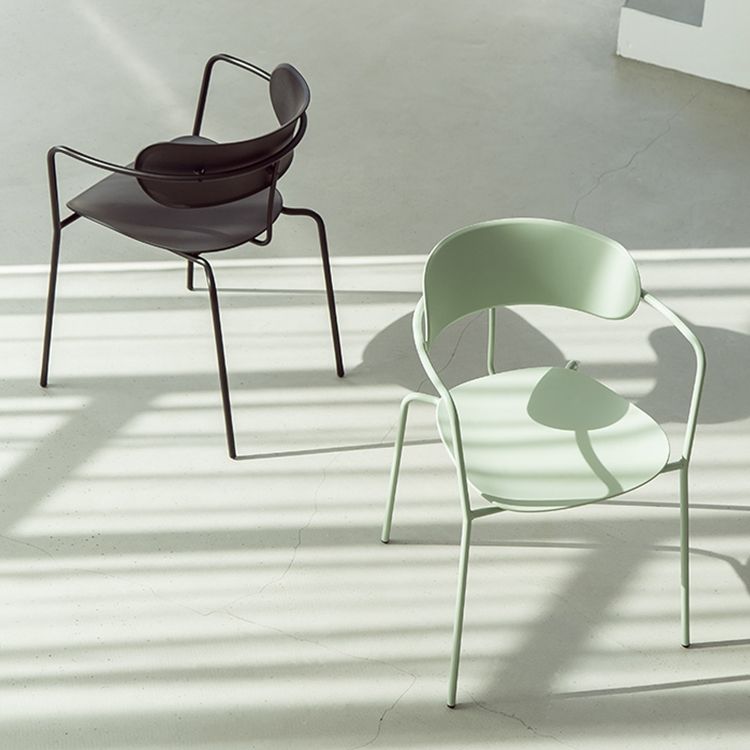 Industrial Style Metal Dining Chairs Stackable Dining Chairs for Kitchen Clearhalo ' kitchen&dining_furn' 'Dining Chairs' 'Dining Tables & Seating' 'dining_chair' 'furn' 'furn_dining_chair' 'Furniture' 'furniture_dining_chair' 'Kitchen & Dining Furniture' 'kitchen' 1200x1200_3be920f5-059e-4640-bc3c-e08160149e06